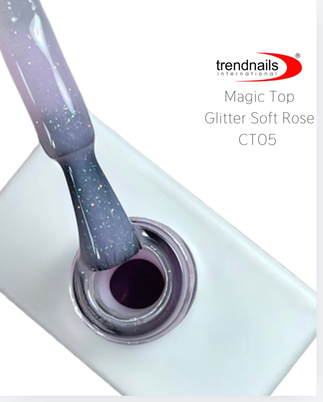 Magic Top No Wipe Versiegler Glitter Soft Rose (Глянец без липкого слоя) 10 мл от Trendnails