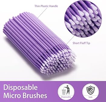 Micro brushes 10/100 pcs in pink