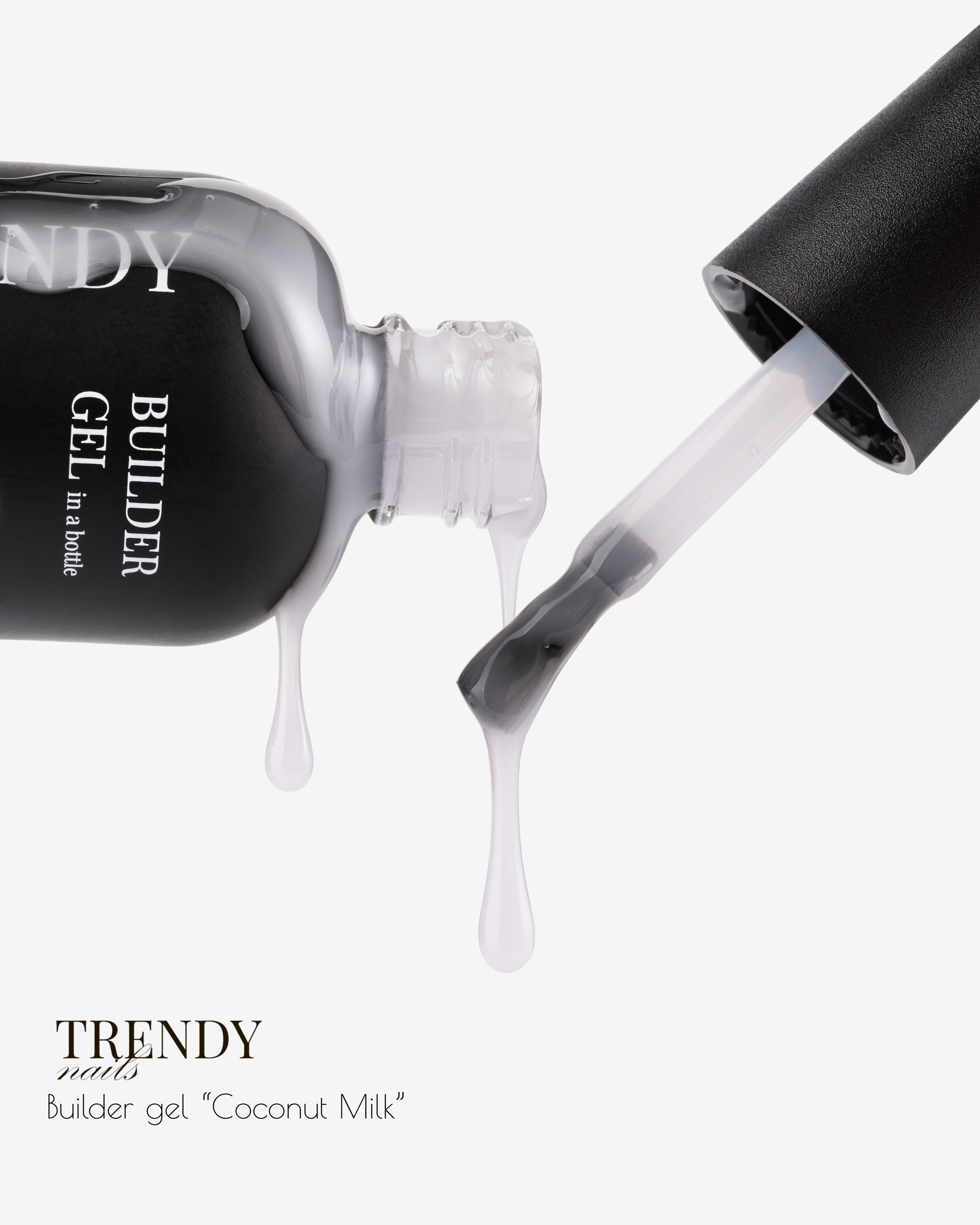 Builder Gel nella bottiglia Latte di cocco di Trendy Nails 15ml/ 30 ml (auto-livellante)