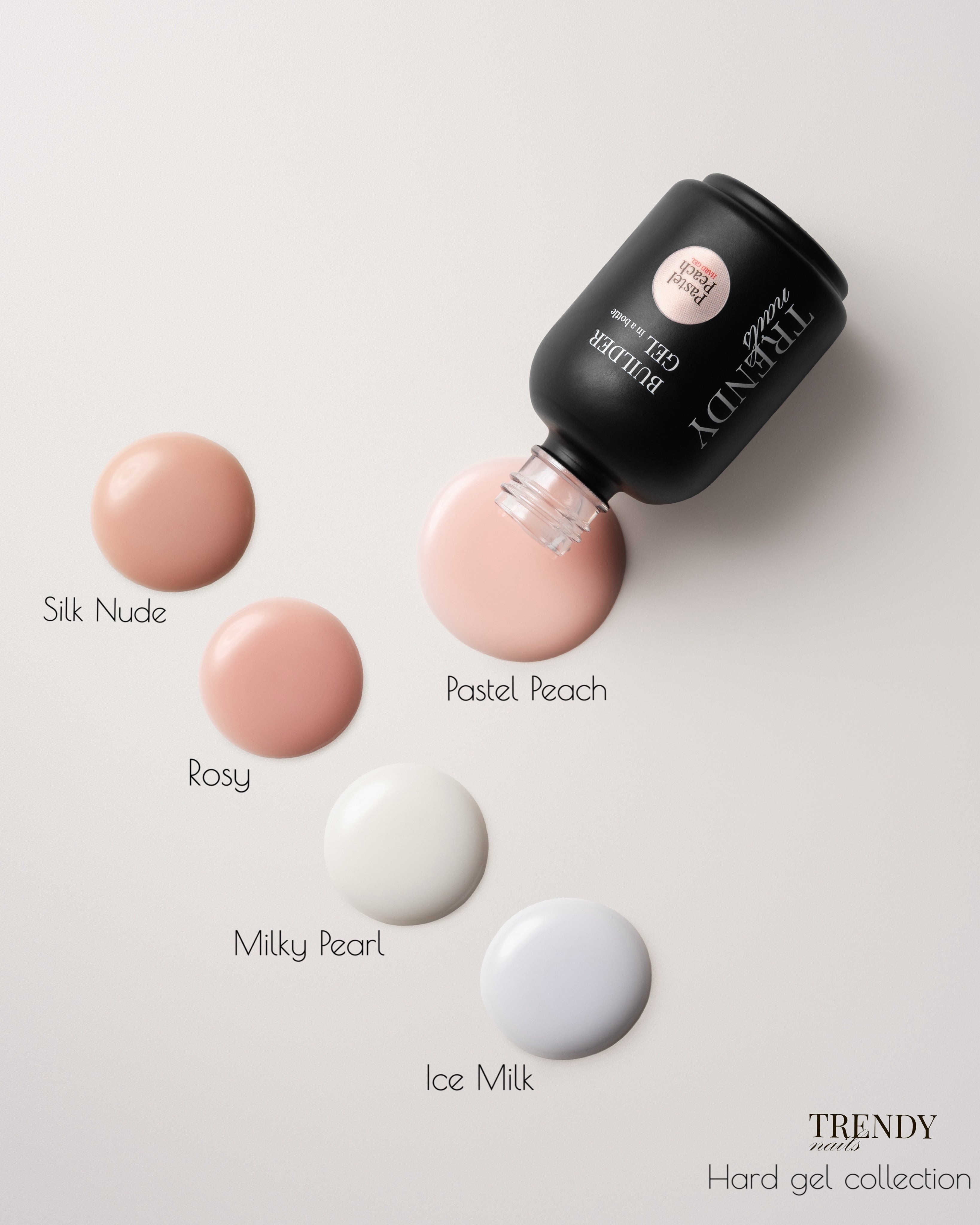 Builder Gel Collection in a bottle or jar from Trendy Nails 15ml/ 30ml (self-leveling)