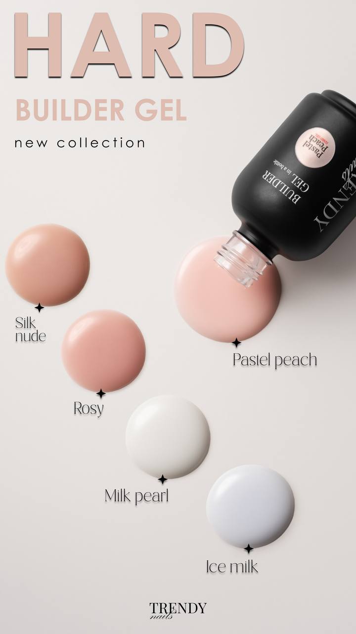 Builder Gel Collection in a bottle or jar from Trendy Nails 15ml/ 30ml (self-leveling)