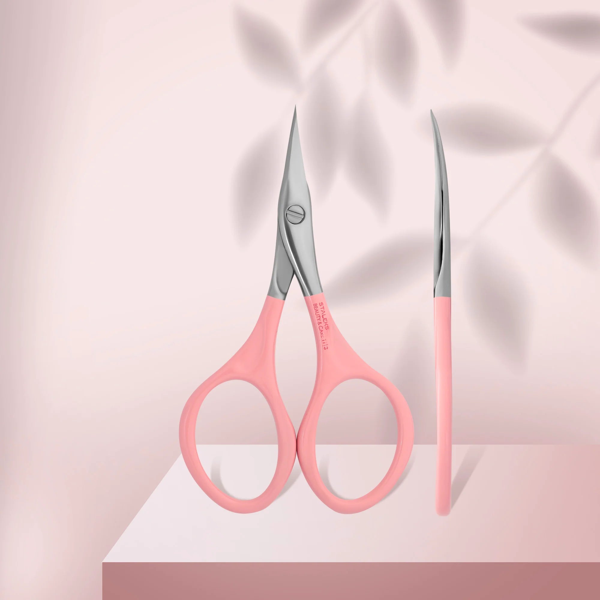 Cuticle scissors SBC-11 pink (20, 21 mm) STALEKS BEAUTY & CARE