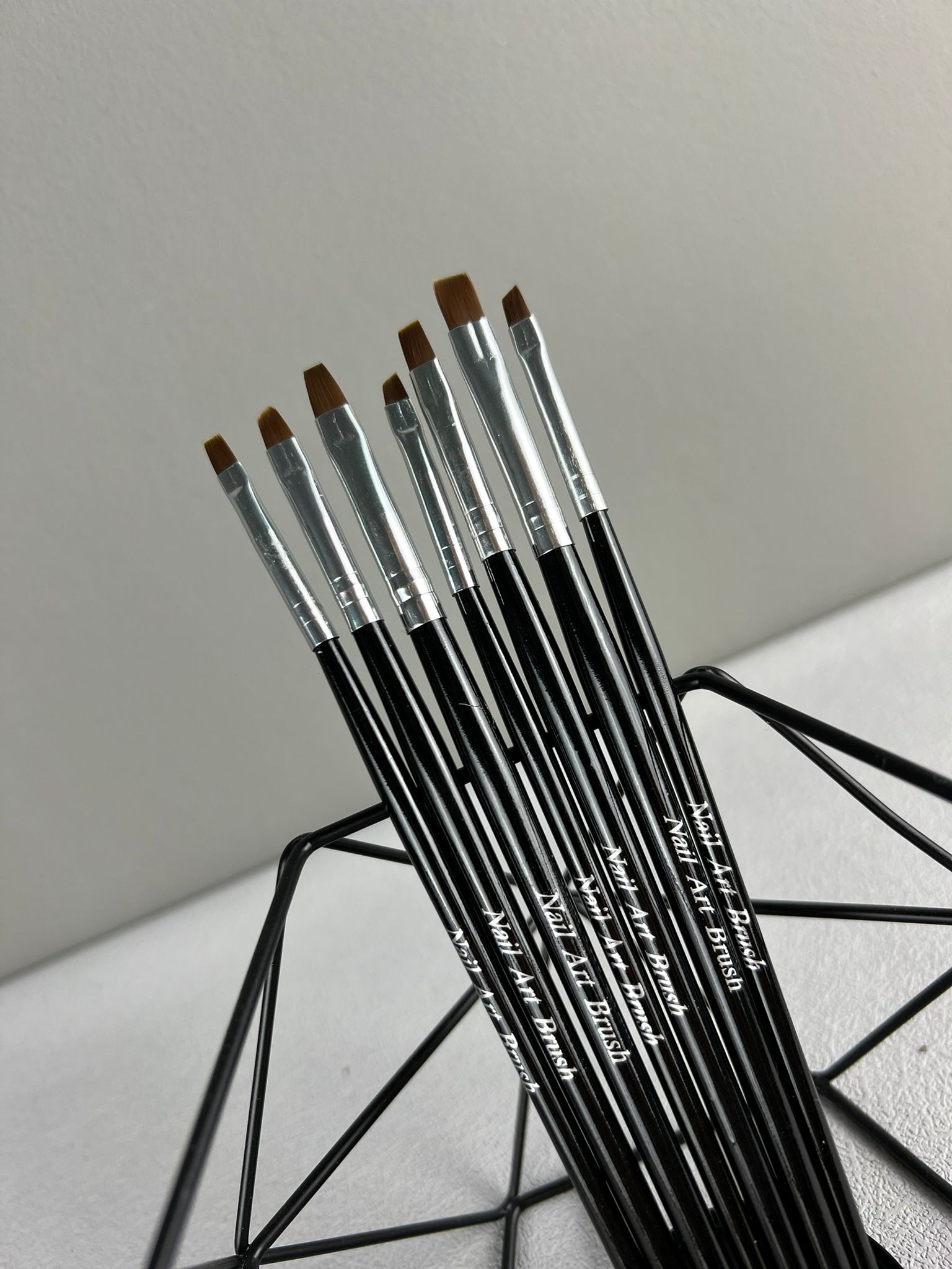 Pinselset für verschiedene Nailart Anwendungen und Modellage (7 Stk.)