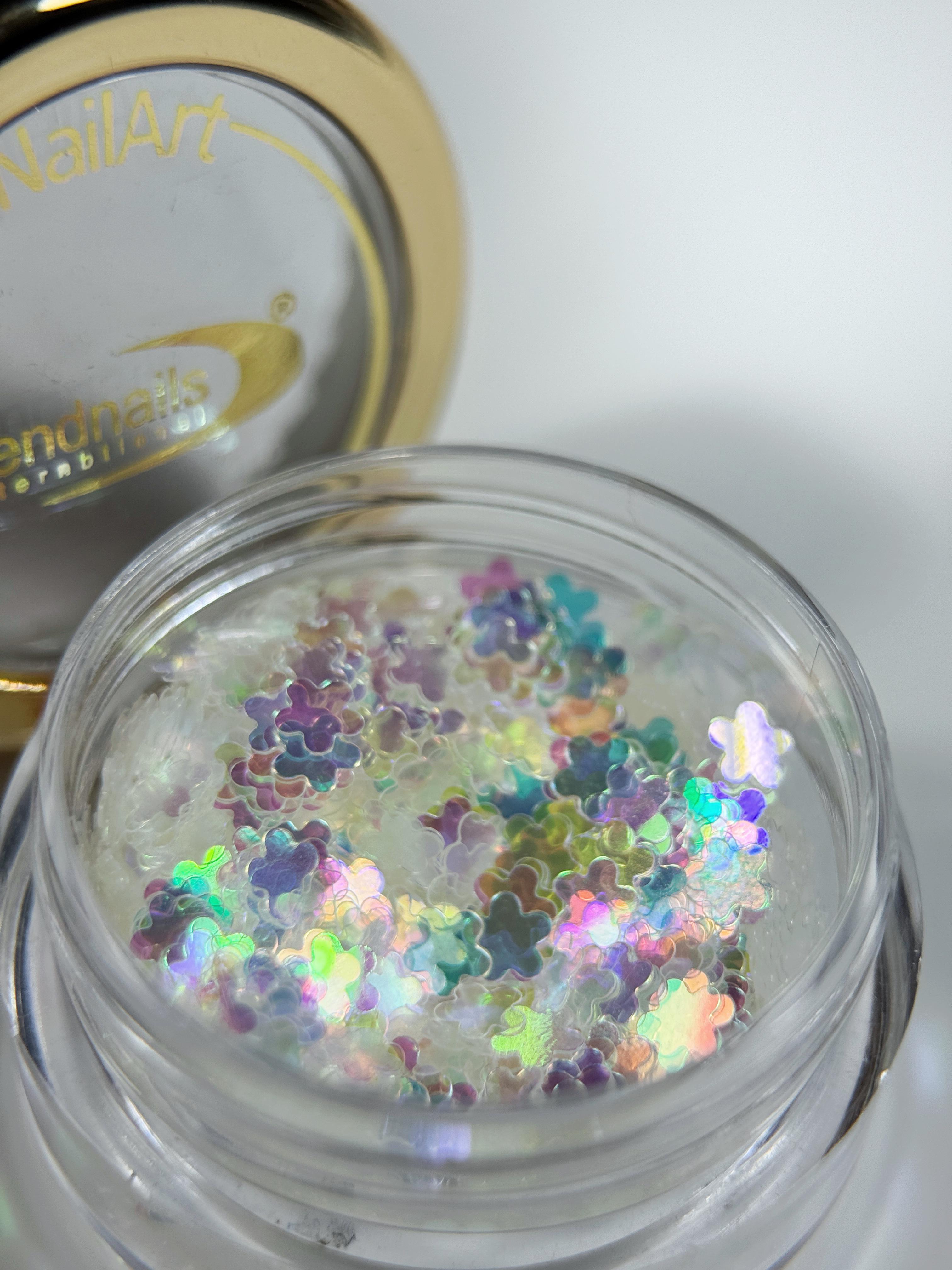 Nail Art Pailletten irisierend in verschiedenen Formen von Trendnails