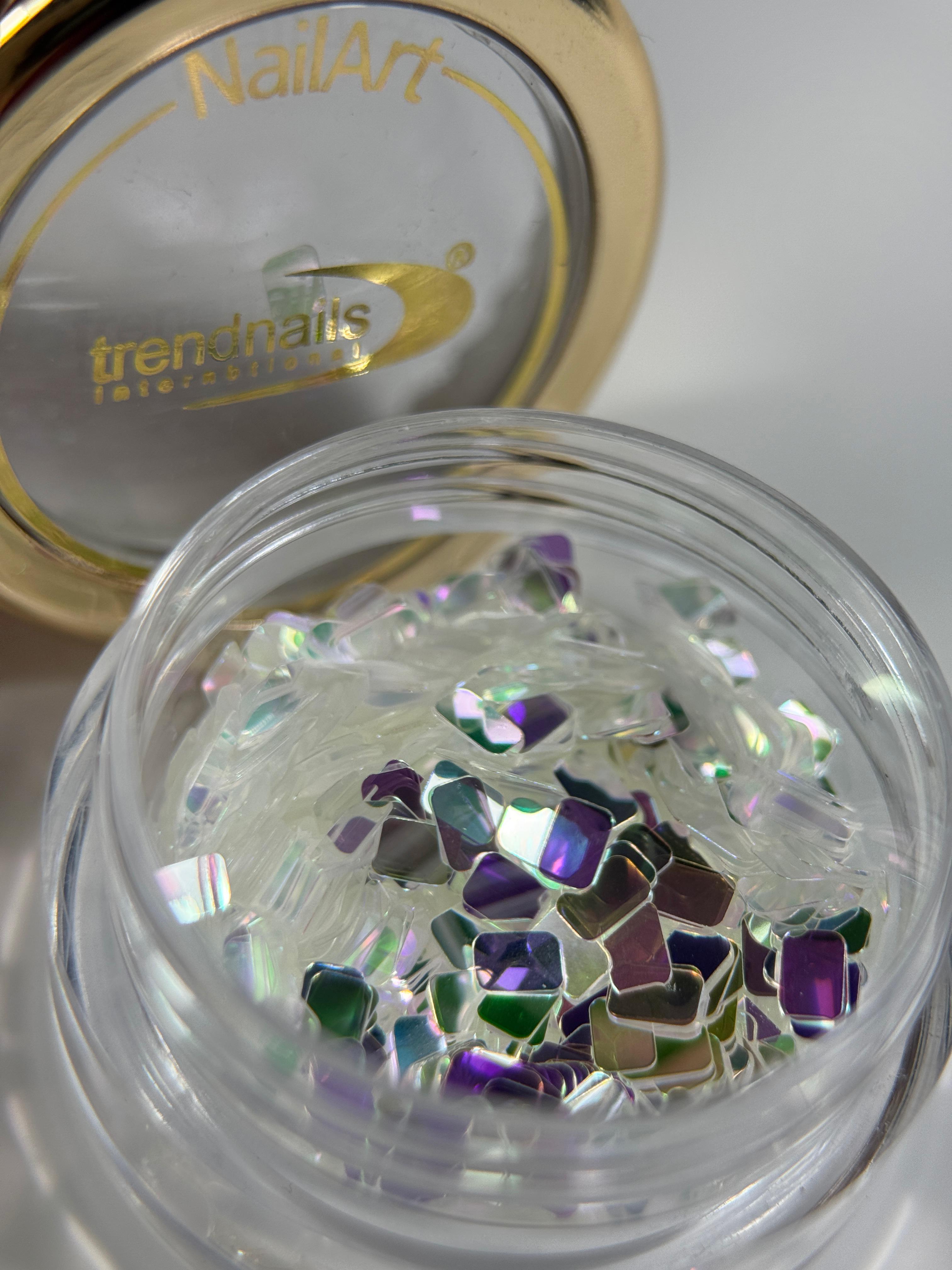 Nail Art Pailletten irisierend in verschiedenen Formen von Trendnails