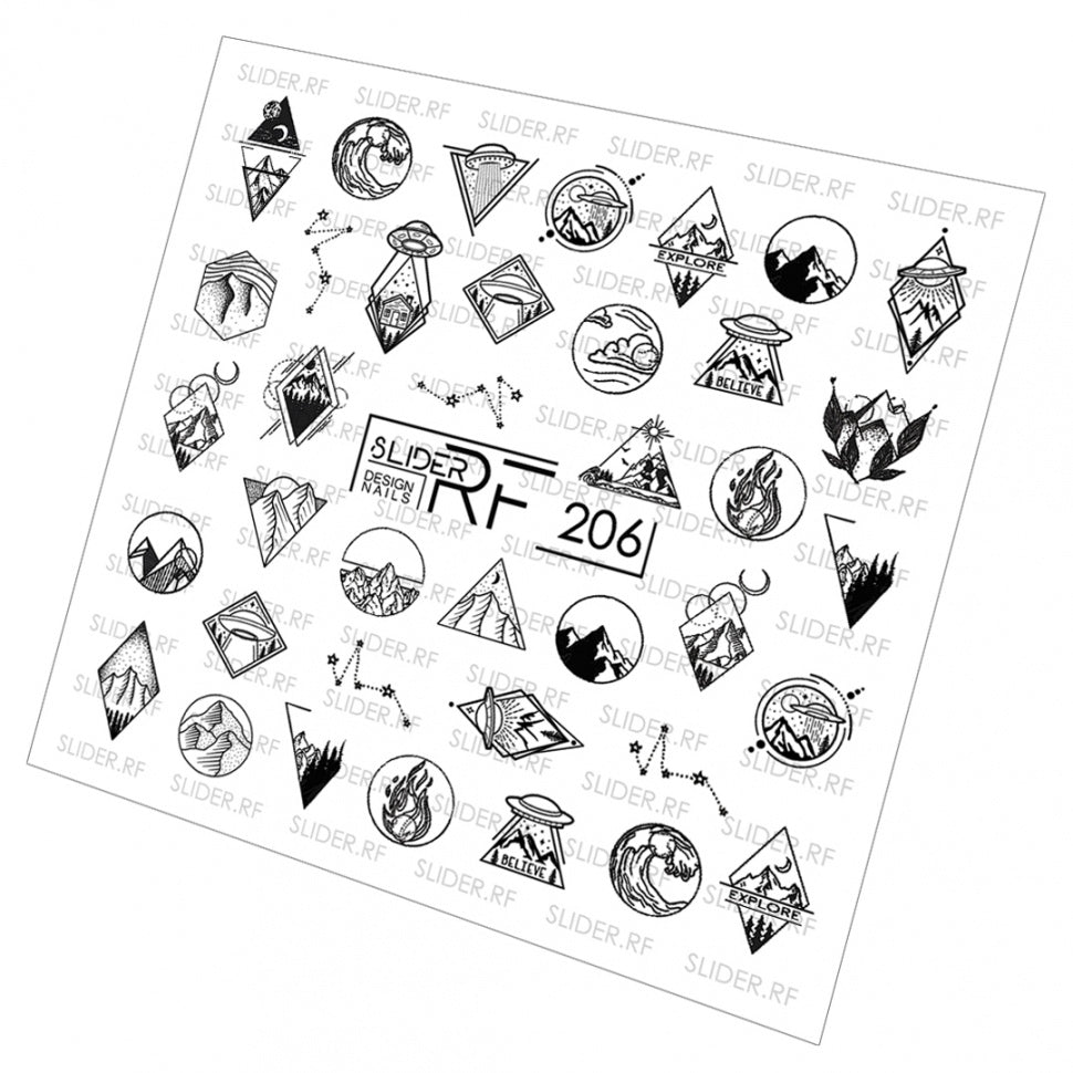 Sticker Design RF206 (adesivi rimovibili ad acqua) Slider