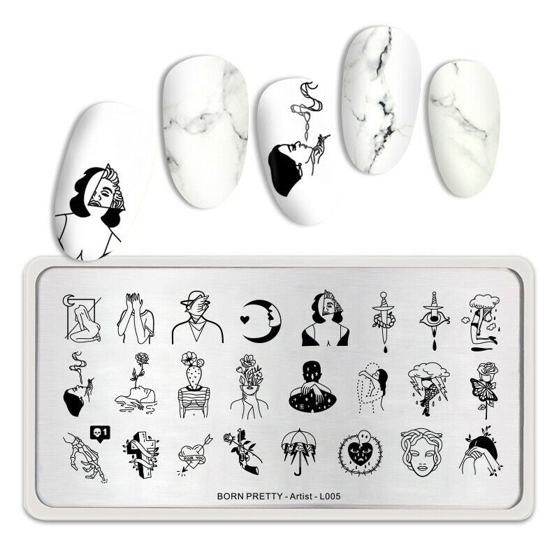 Stamping Plate Stencil Modern AL005