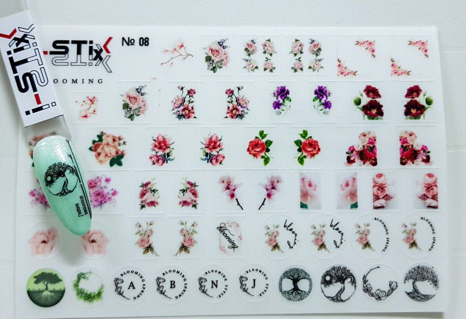self-adhesive slider stickers (flowers) No. 08 from i-Stix
