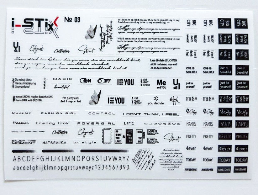 autoadesivi Slider Sticker (testi) Nr. 03 di i-Stix