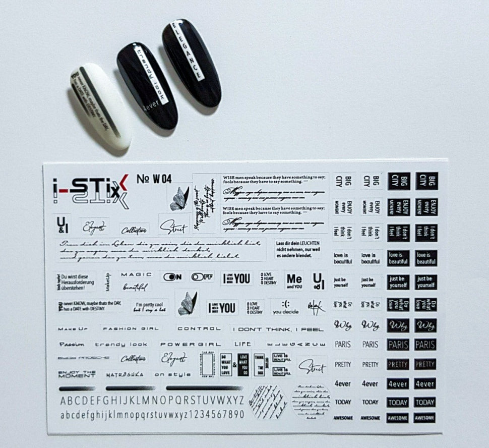 самоклеящиеся слайдерные наклейки (тексты) № W 04 от i-Stix