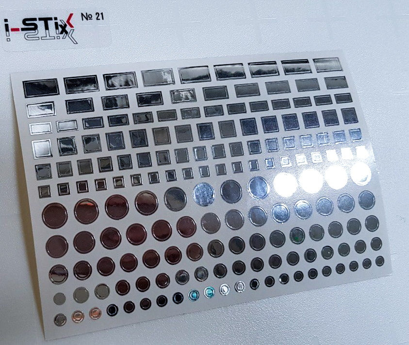 self-adhesive slider stickers (silver shapes) No. 21 from i-Stix