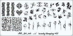 Stamping Platte Schablone arti for you Nr. 01 von Swanky