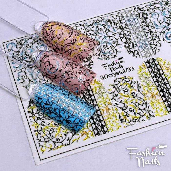 Sticker Design 3D Crystal No. 33 (Water-soluble stickers)
