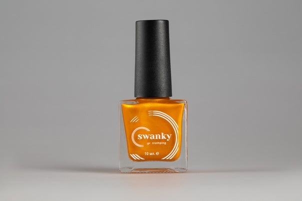 Металлический штампующий лак цвета тыквы № 06 от Swanky