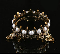 Pinselhalter Krone antik gold