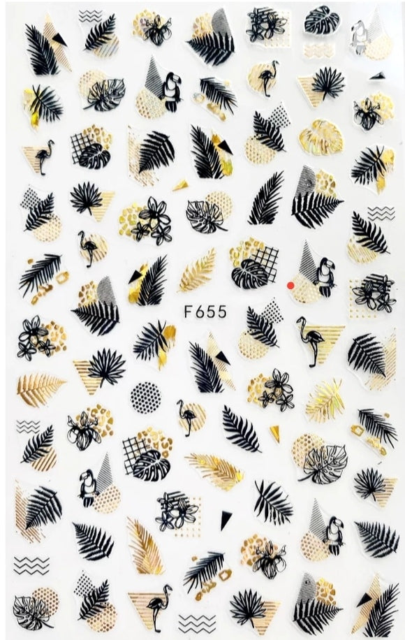 Sticker in schwarz-gold