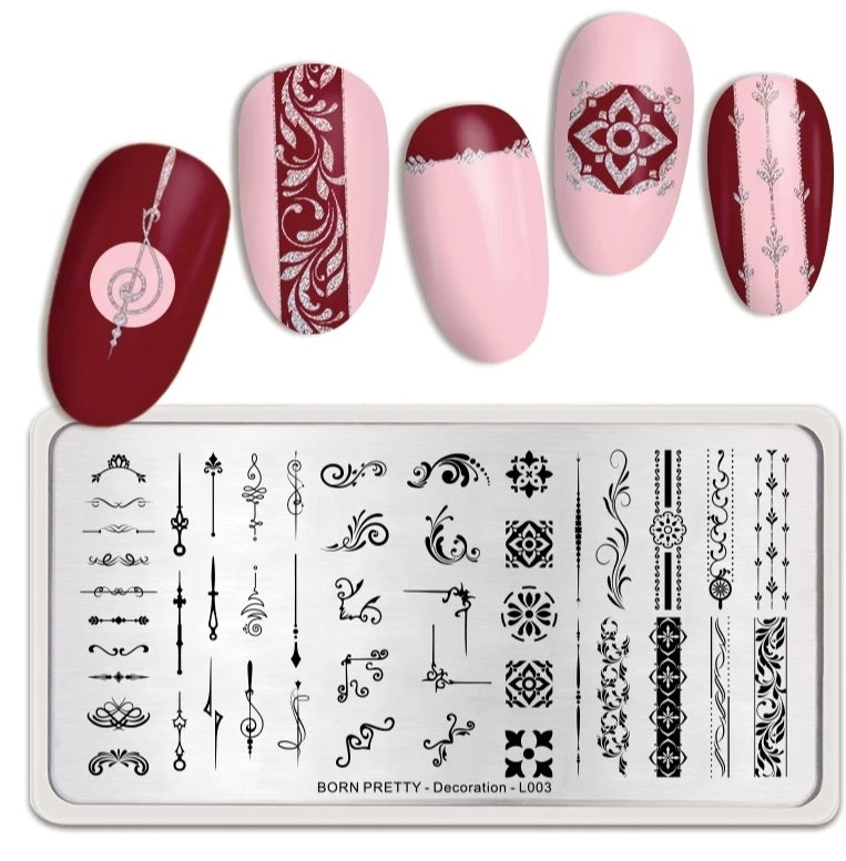 Stamping Plate Template Ornamental Decoration L003