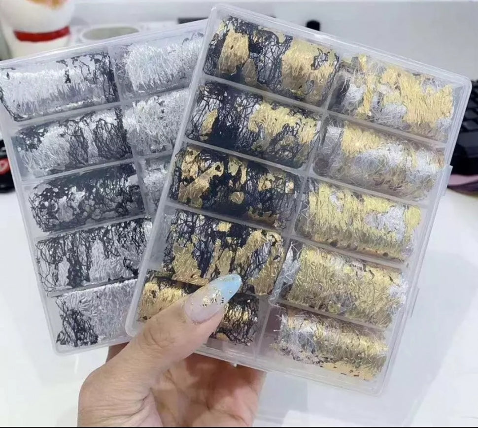 Foil Net Set silver-gold 10 pcs.