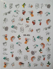 Sticker Facce DD491 (Adesivi idrosolubili)