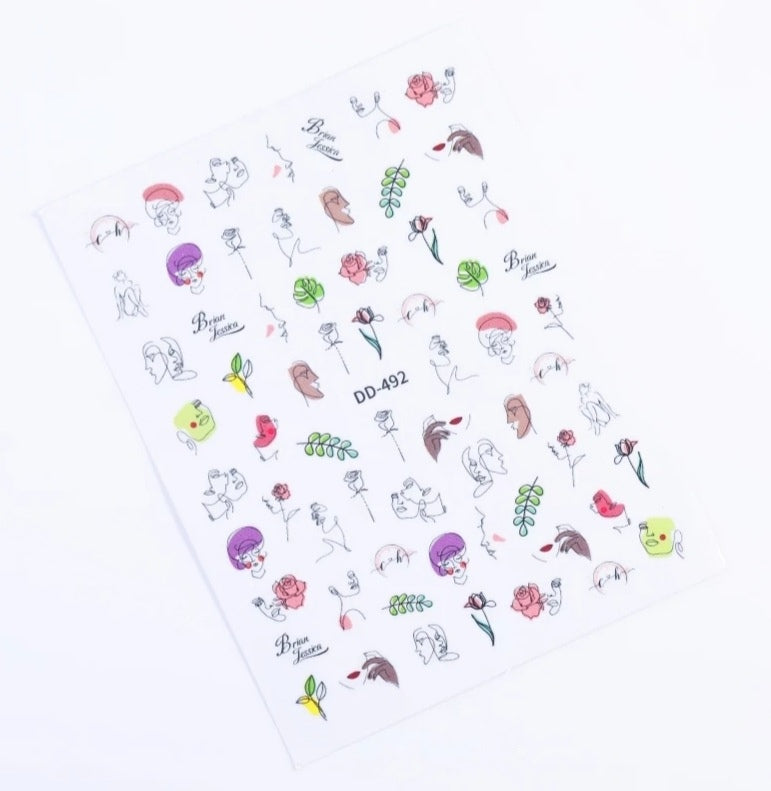 Sticker Faces DD492 (Water-soluble Stickers)