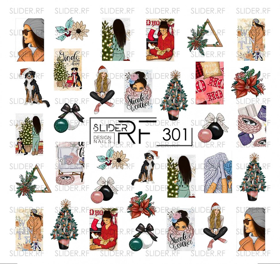 Sticker Design RF301 (Water-soluble stickers)