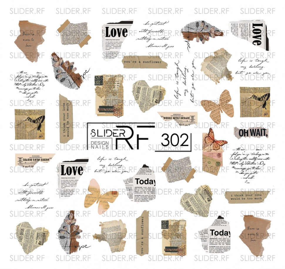 Sticker Design RF302 (Water-soluble stickers)