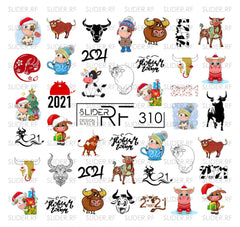 Sticker Design RF310 (Adesivi dissolvibili in acqua)