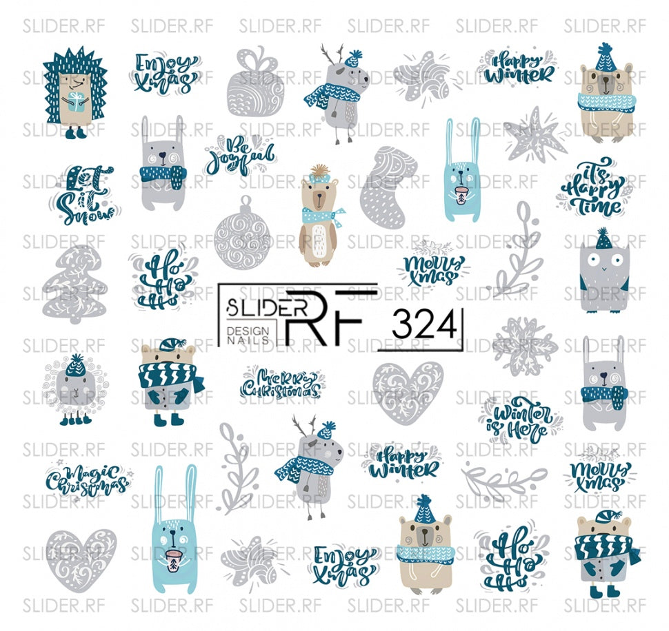 Дизайн наклейки RF324 (водорастворимые наклейки)
