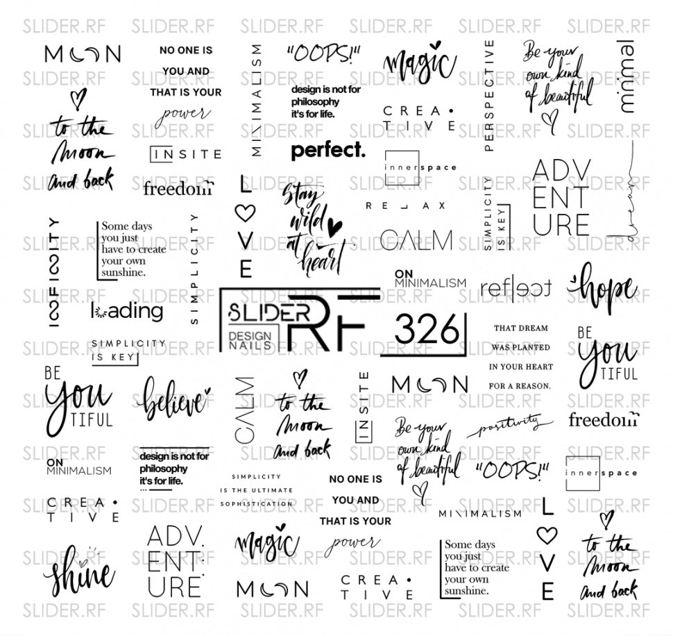 Sticker Design RF326 (Adesivi dissolvibili in acqua)