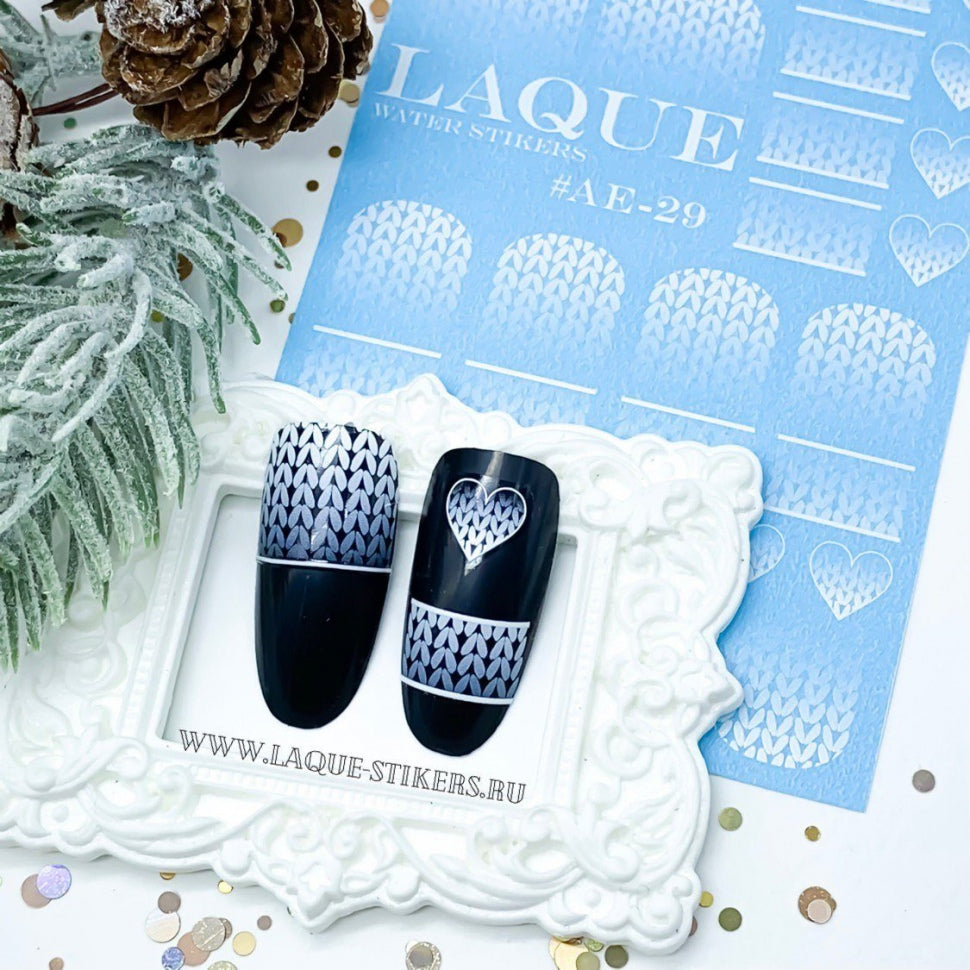 Sticker Design AE29 by LAQUE (Water-soluble Stickers) Winter Motifs