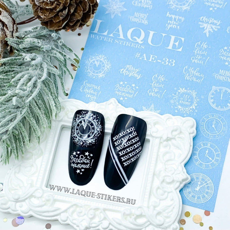 Sticker Design AE33 by LAQUE (Water-soluble Stickers) Winter Motifs