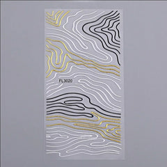 Selbstklebende Sticker Deko Wellen Nr. FL3020