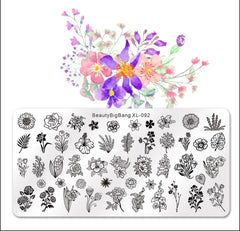 Stamping Plate Stencil Fiori BB_XL-092