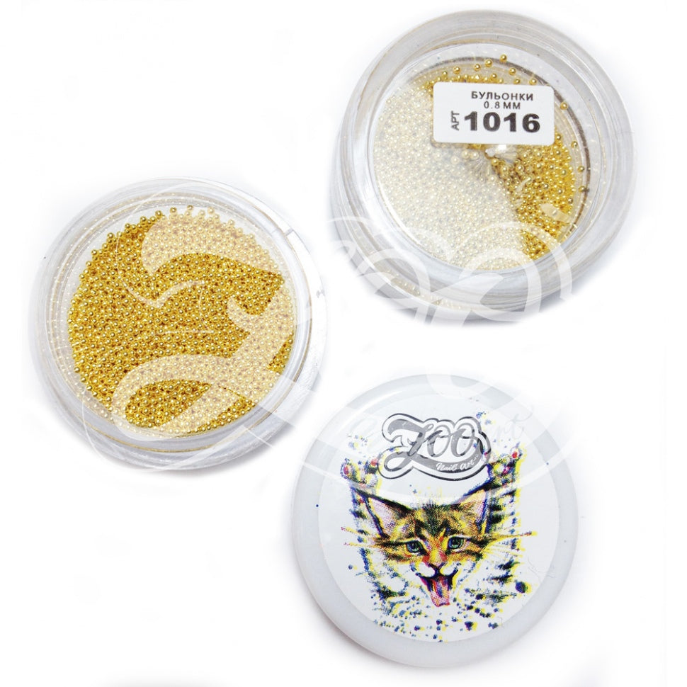 Caviar Beads Gold (metal mini beads) size 0.6/0.8/1 mm