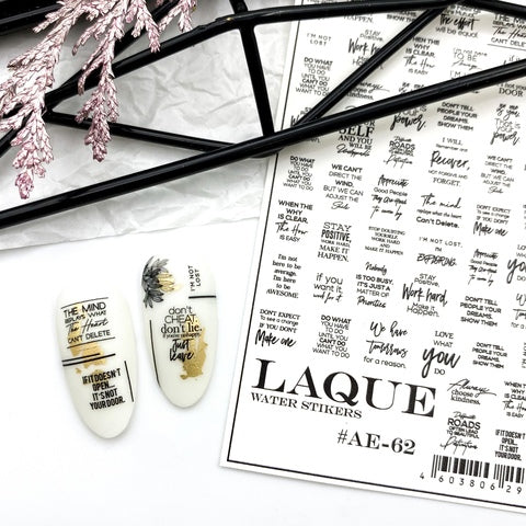 Sticker Design AE62 di LAQUE (adesivi solubili in acqua)