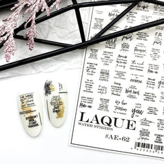 Sticker Design AE62 di LAQUE (adesivi solubili in acqua)