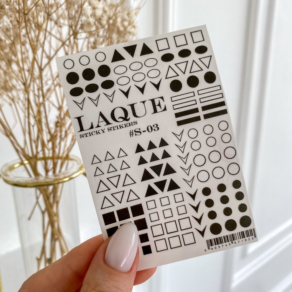 Selbstklebende Sticker S-03 schwarz