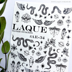 Sticker Design AE34 bianco di LAQUE (adesivi solubili in acqua)