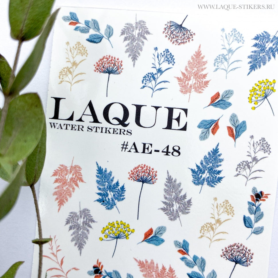 Дизайн наклеек AE48 от LAQUE (водорастворимые наклейки)
