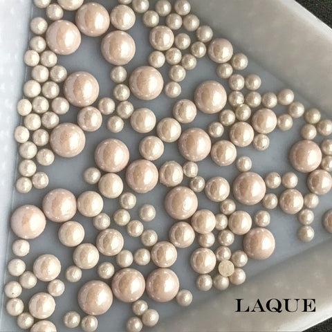MIX perline per nail art in rosa chiaro di Laque (non svaniscono)