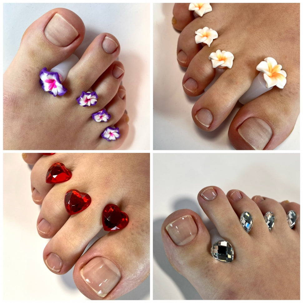 Divisori per le dita dei piedi in silicone in diverse forme