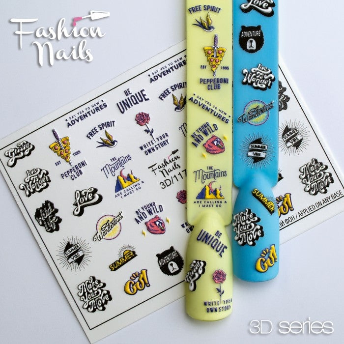 Design del sticker 3D n. 117 (adesivi solubili in acqua)