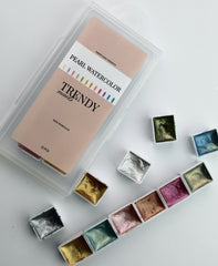 Aquarell Pearl Farben (12 Farben) von Trendy Nails