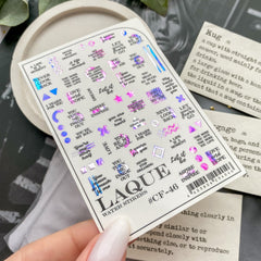 Sticker Design CF-46 (adesivi da utilizzare in acqua) di Laque