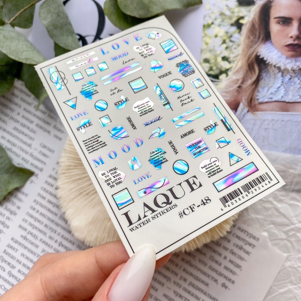 Design del Sticker CF-48 (Adesivi solubili in acqua) di Laque