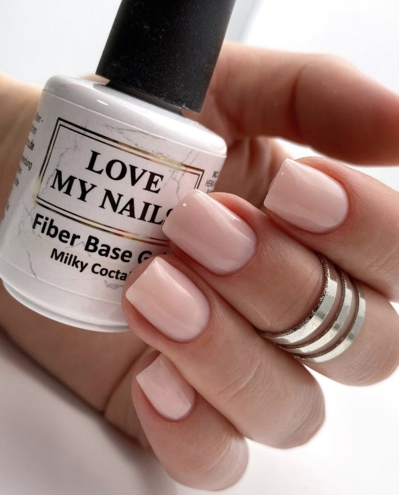 Fiber Base Gel for problem nails 5ml-50ml (Milky Coctail) in a jar