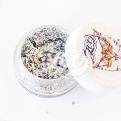 Glitter Flocken gold/silber von ZOO Nail