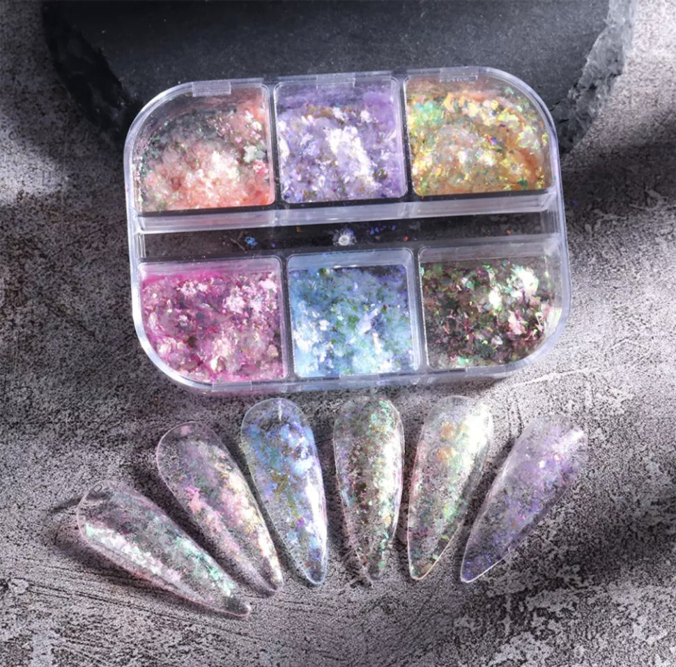 Set di Holo Mix per Nailart in 6 colori