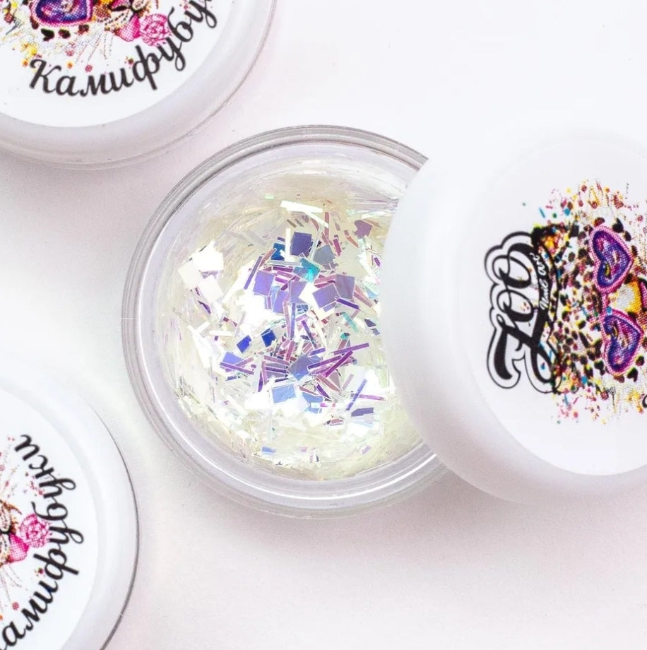 Nailart Pailletten "KAMUFUBI" Schegge speculari di ZOO Nail