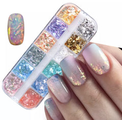 Nailart Holo Mix Set in 12 Farben